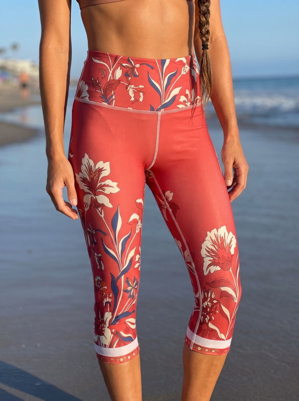 Silk Bloom swim & gym high waisted leggings