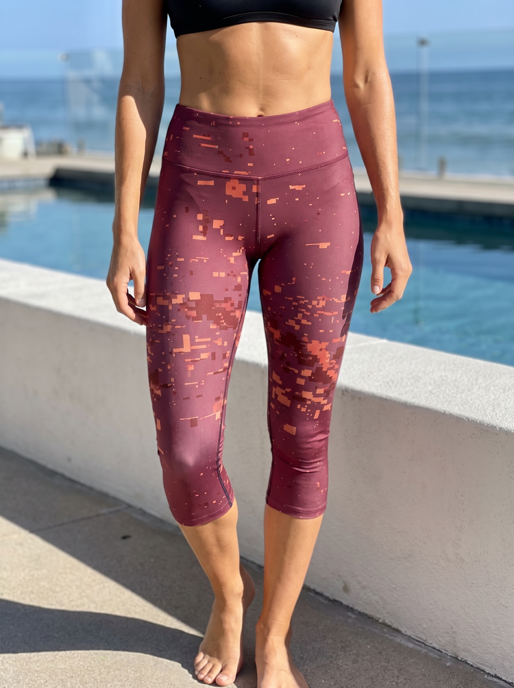 Amaranth Ember swim & gym high waisted leggings