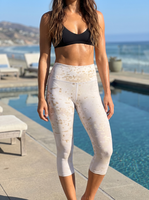 White Onyx Zest swim & gym high waisted leggings