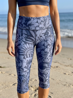 Rhodonite Honua Kai Leggings Capri Yoga Leggings — Lolekai