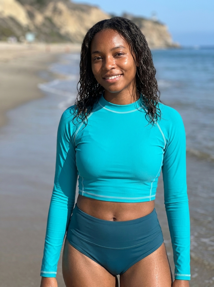 Crop Top in Caribbean Blue