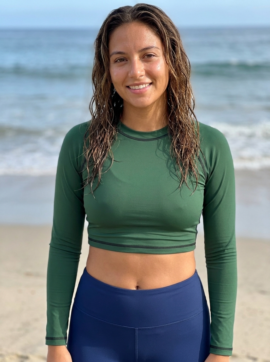 Crop Top in Hunter Green