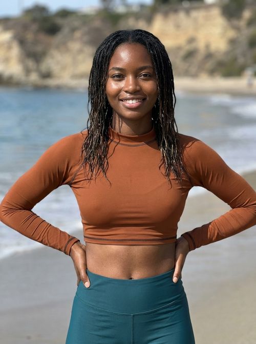 Women's Cinnamon Crop Top Rash Guard Women's Crop-Top Rashguard — Lolekai