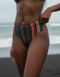 Coral Prism High-Waisted Bikini Bottom