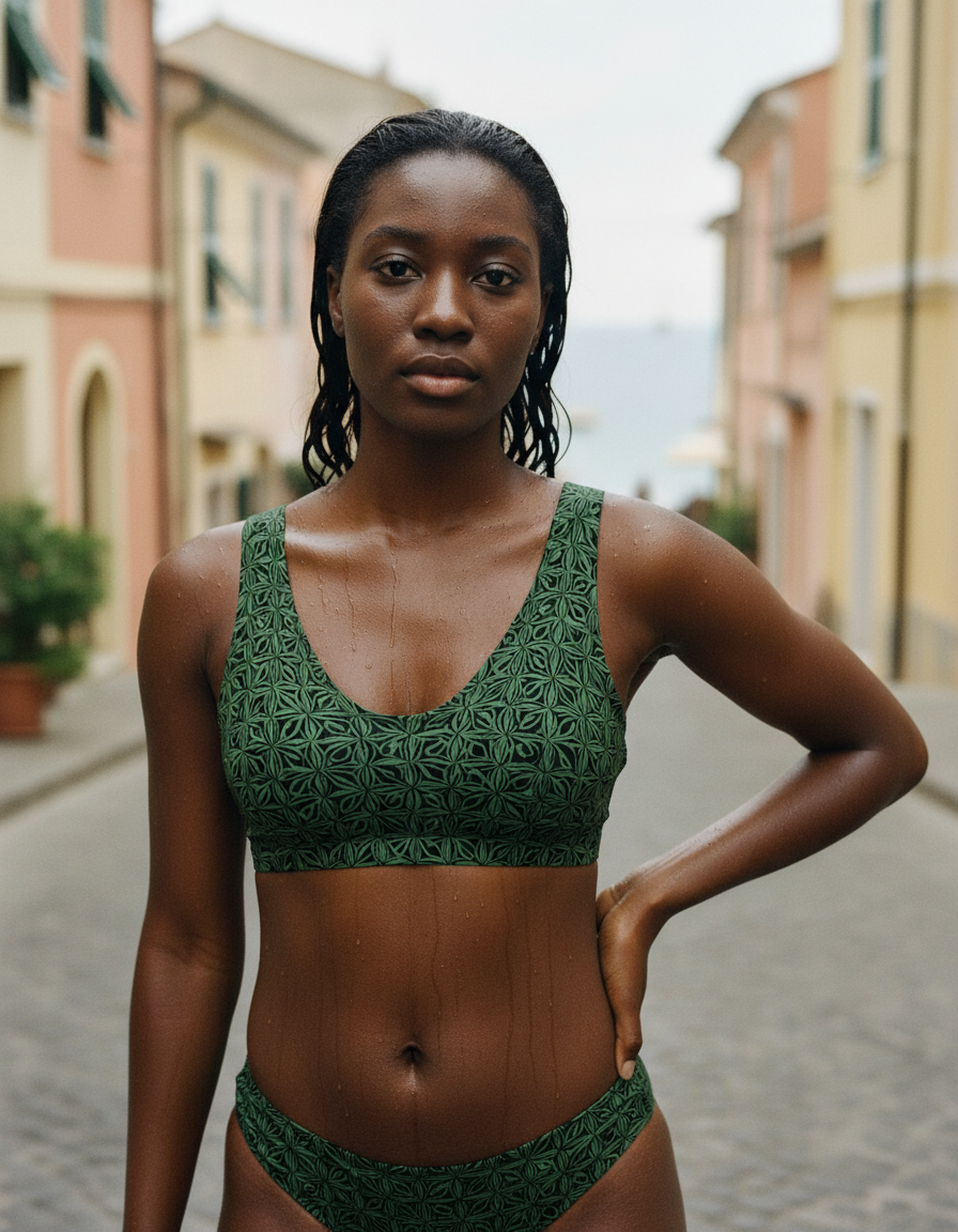 Bikini Top in Runway Emerald Chord