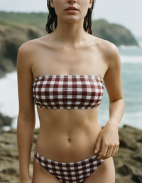 Yellow Meadow Bandeau Bikini Top