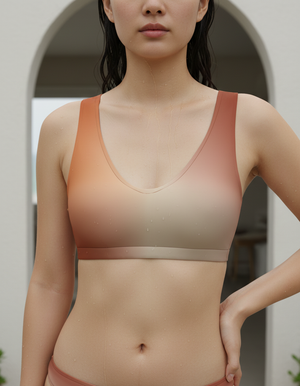 Burnt Sienna Prism Bikini Padded Bikini Top — Dripper
