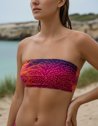 Radiant Wave Bandhani Bandeau Bikini Top