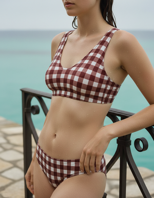 Coffee Bean Meadow Bikini Top Padded Bikini Top — Dripper