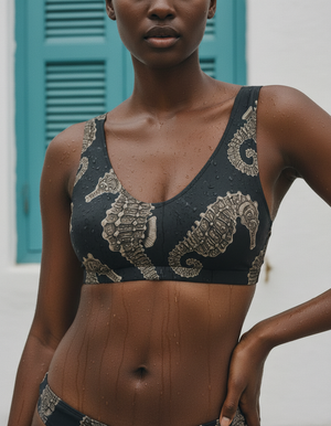 White Onyx Abyss Bikini Top Padded Bikini Top — Dripper