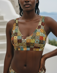 Burnt Sienna Celeste Padded Bikini Top