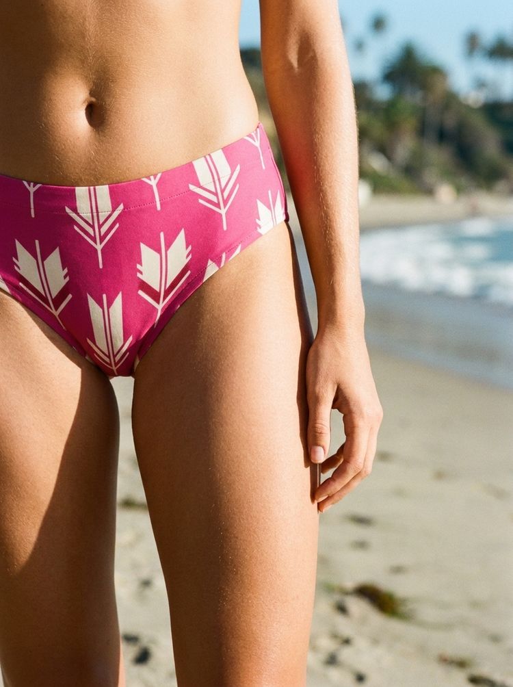 Hot Pink Tsubaki High-Waisted Bikini Bottom