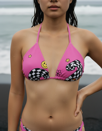 Bubbly Twist Fizz Padded String Bikini Top