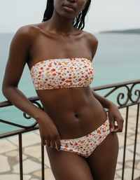 Citrus Orange Nimbus Bandeau Bikini Top