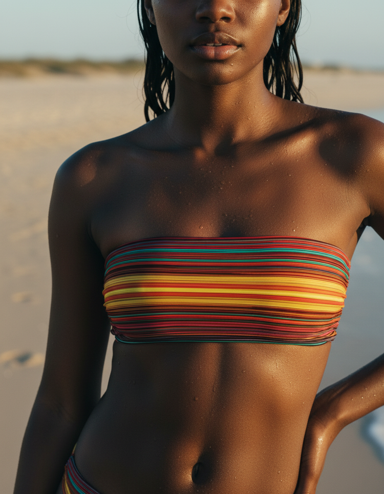 Runway Chartreuse Pulse Bandeau Bikini Top