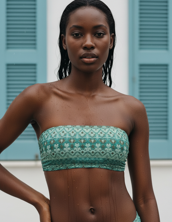 Jelly Mint Serenade Bandeau Bikini Top