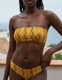 Yellow Kizuna Bandeau Bikini Top