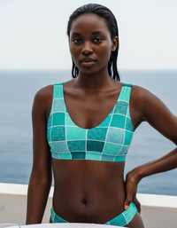 Turquoise Rhapsody Padded Bikini Top