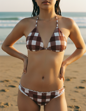 Rhodonite Meadow Bikini Top Padded String Bikini Top — Dripper