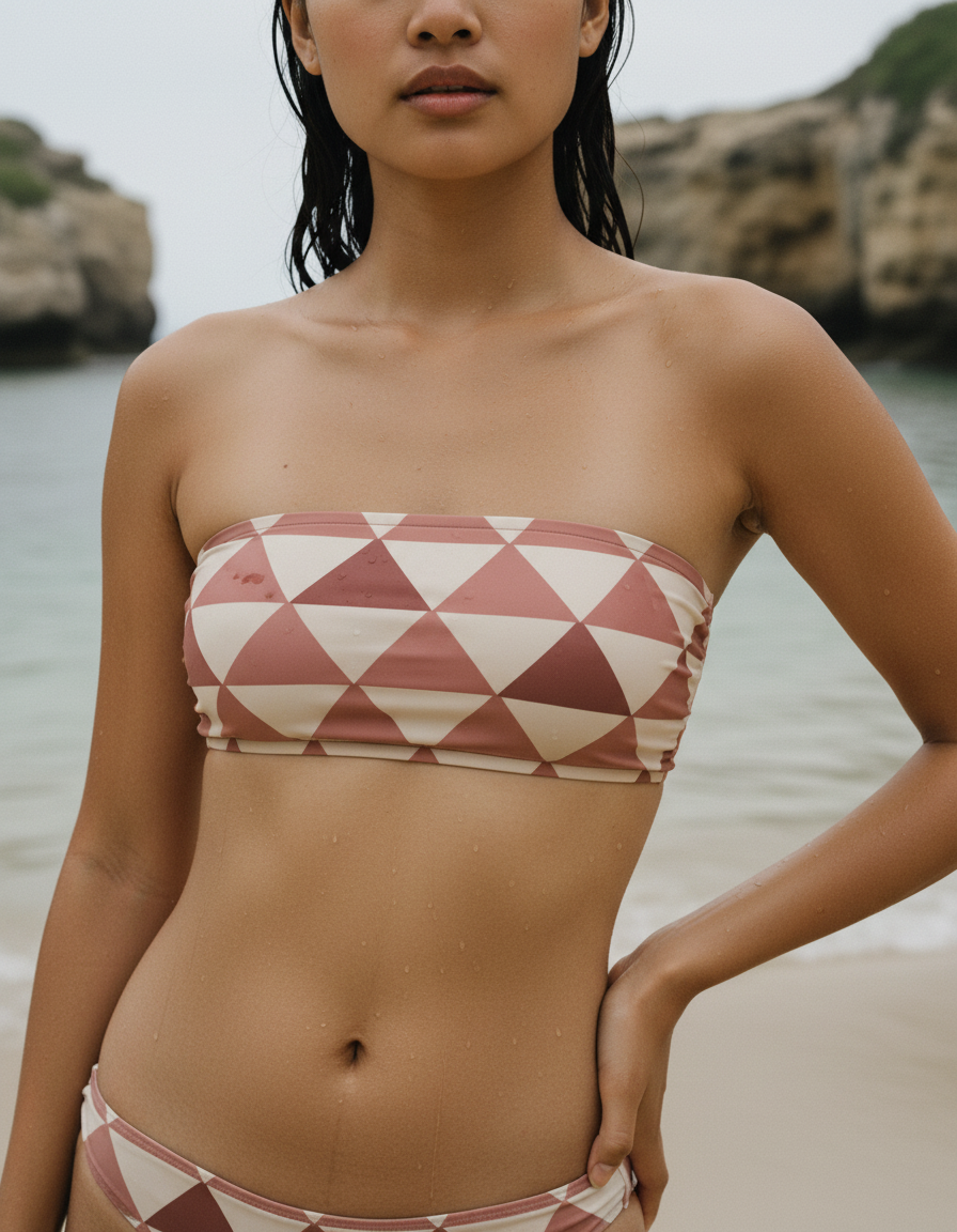 Bikini Top in Tea Rose Mizuki