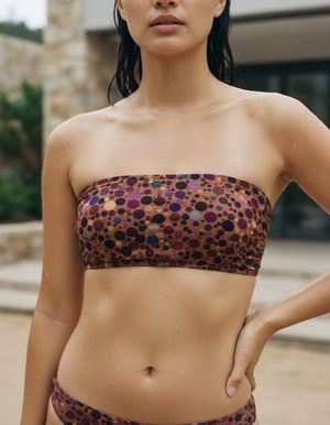 Amber Haze Dapple Bandeau Bikini Bandeau Bikini Top — Dripper