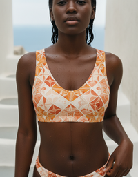 Muskmelon Poppy Padded Bikini Top