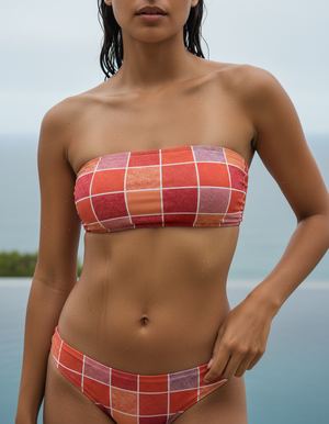 Coral Rhapsody Bandeau Bikini Bandeau Bikini Top — Dripper