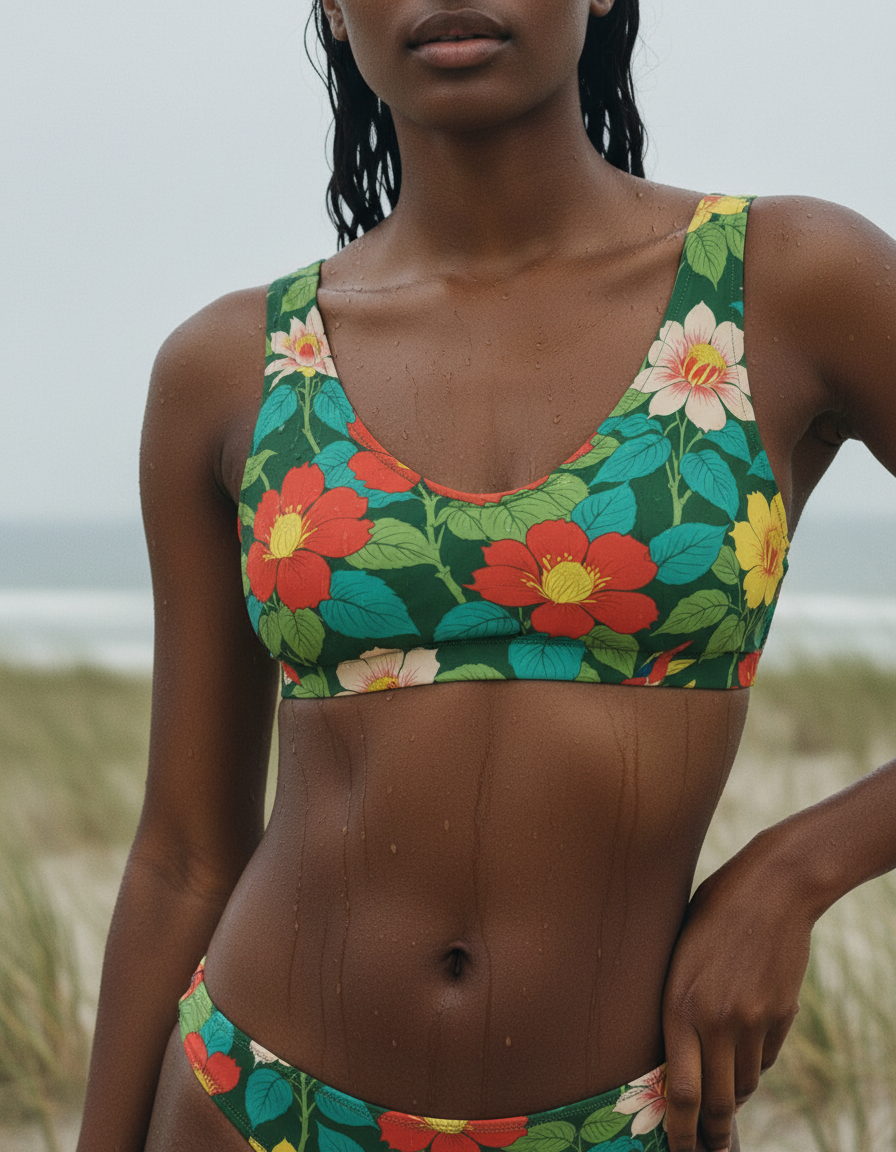 Bikini Top in Runway Emerald Koi