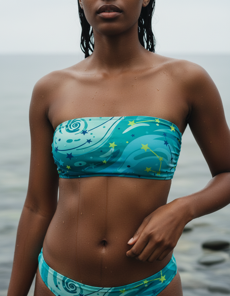Bikini Top in Transformative Teal Astral