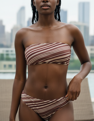 Dusty Rose Sway Bikini Top Bandeau Bikini Top — Dripper