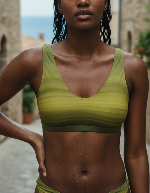 Neon Yellow Solstice Bikini Top Padded Bikini Top — Lolekai