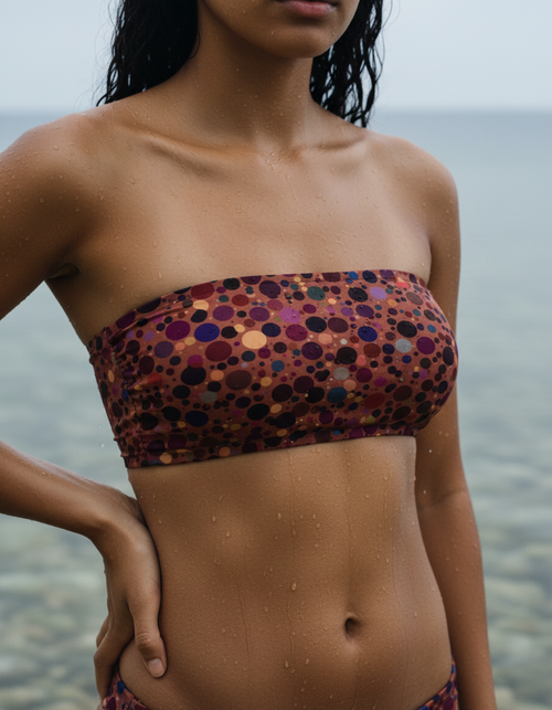 Tea Rose Dapple Bikini Top