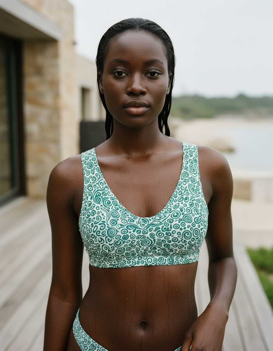 Bikini Top in Runway Emerald Banyu
