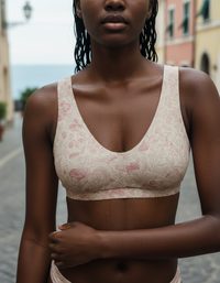 Amaranth Meadow Padded Bikini Top