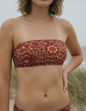Lava Falls Acanthus Bandeau Bikini Bandeau Bikini Top — Dripper