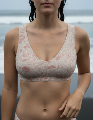 Coral Meadow Bikini Padded Bikini Top — Dripper