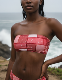 Fiery Red Sumi Bandeau Bikini Top