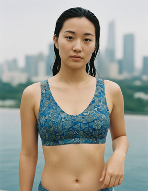 Blue Aura Yuzu Bikini Padded Bikini Top — Dripper
