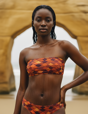 Coffee Bean Nami Bandeau Bikini Bandeau Bikini Top — Dripper
