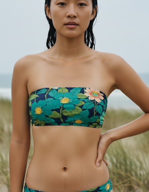 Turquoise Koi Bandeau Bikini Bandeau Bikini Top — Dripper