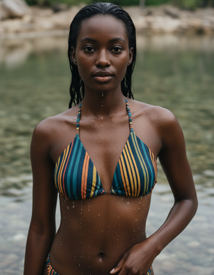 Prism Bikini Top Padded String Bikini Top — Dripper