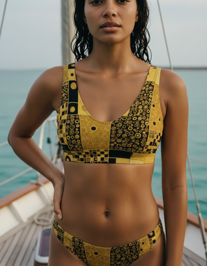 Yellow Aureate Bikini Padded Bikini Top — Dripper
