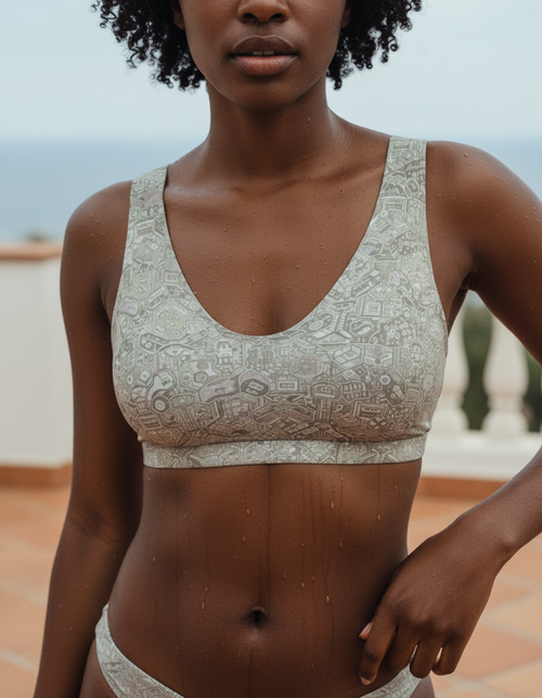 White Onyx Nami bikini tops