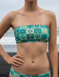 Turquoise Unity Bandeau Bikini Top