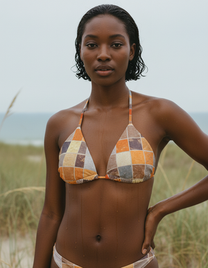 Amber Haze Kaleido String Bikini Padded String Bikini Top — Dripper
