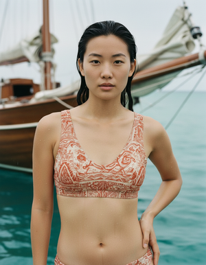 Coral Mana Bikini Padded Bikini Top — Dripper