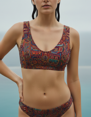 Fiery Red Solstice Bikini Top Padded Bikini Top — Lolekai
