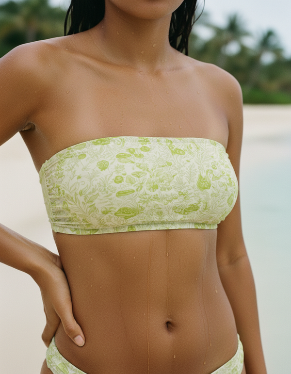 Lime Meadow Bikini Top