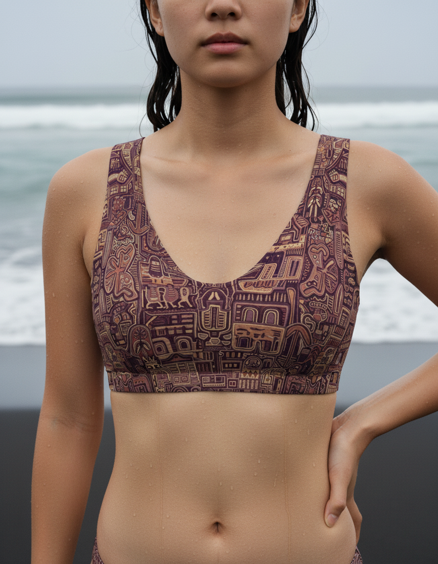 Bikini Top in Dusty Rose Solstice