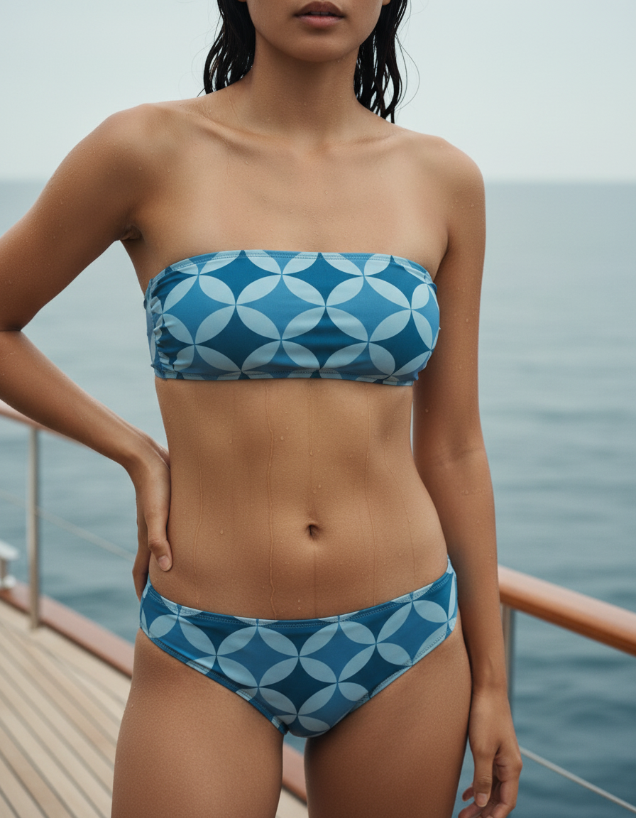 Bikini Top in Blue Aura Mizuki